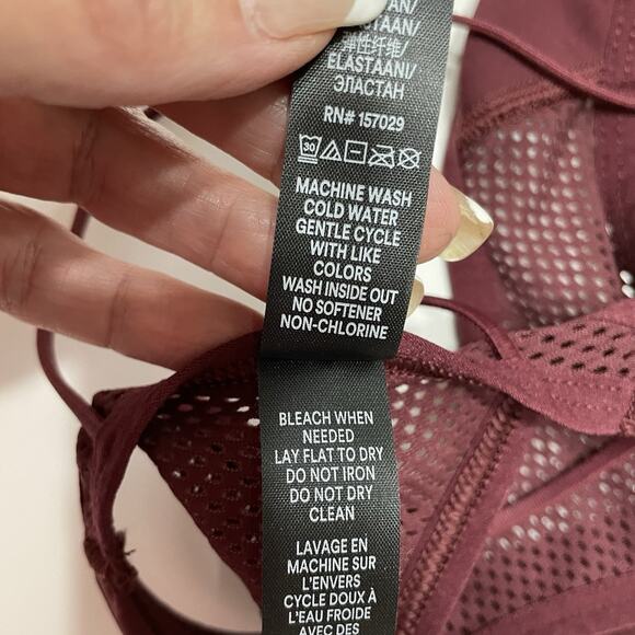Savage X Fenty RACER X SPORTS BRA Size L Wine Night Purple Medium Impact NEW - Picture 9 of 10